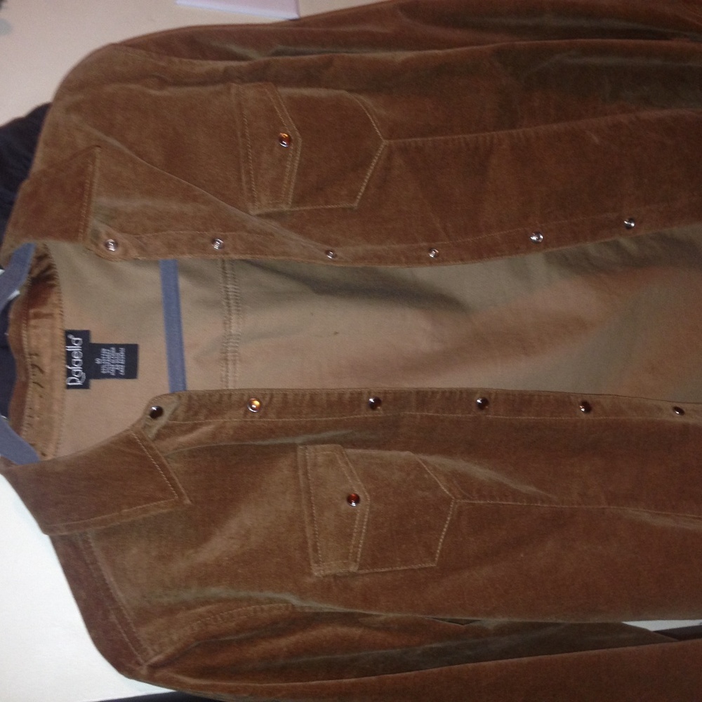 brow suede shirt